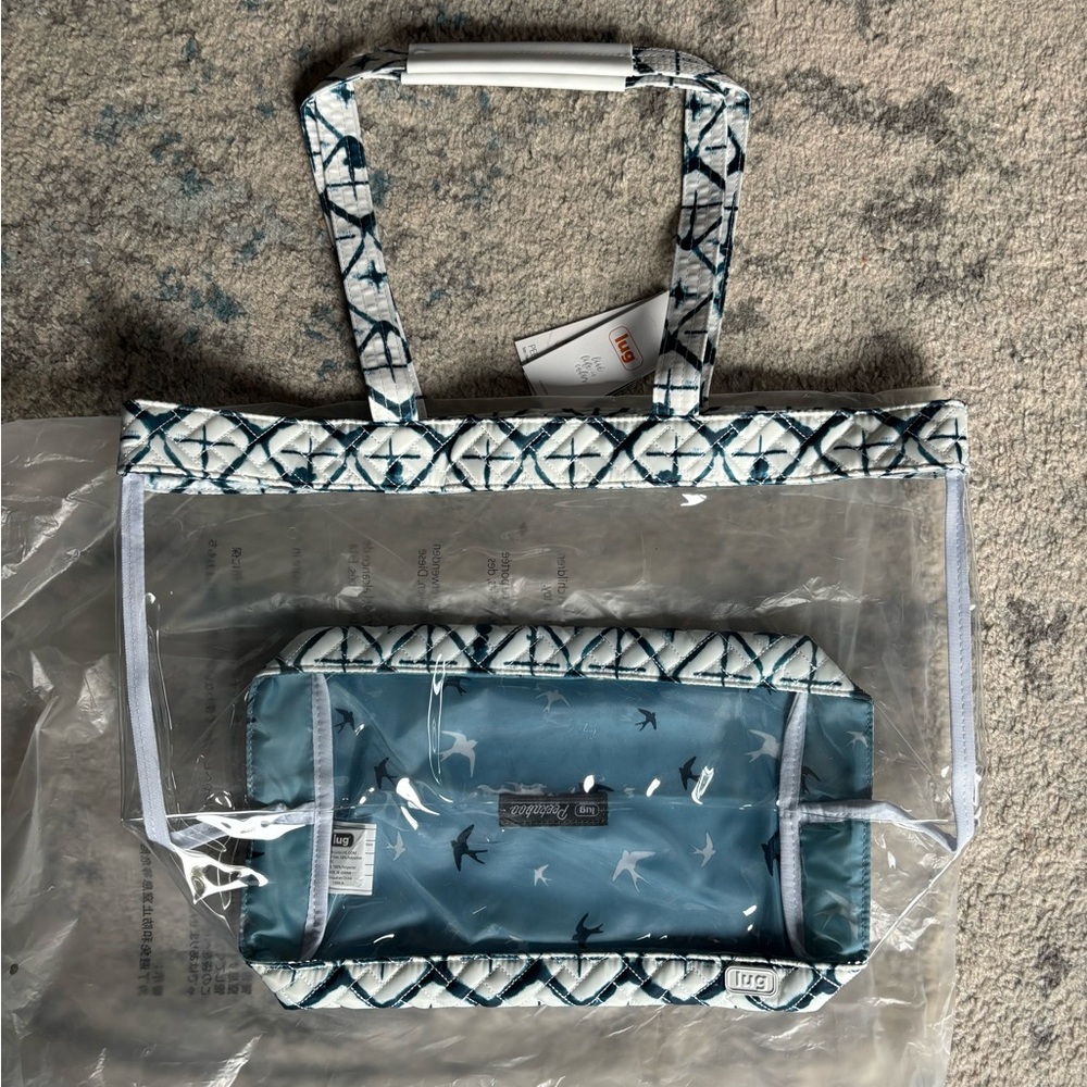 NWT Lug Peekaboo Tote in Diamond White Navy
